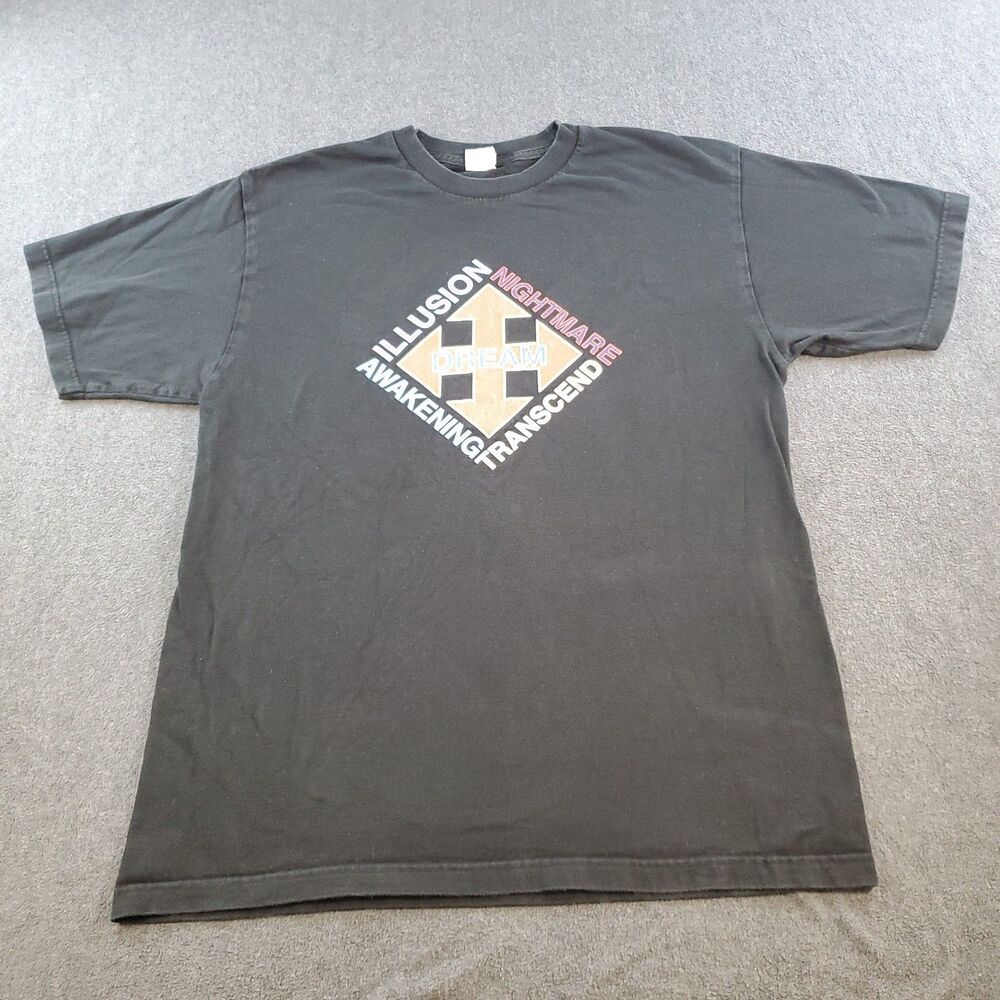 Printstar Dream Awakening ILLUSION T-Shirt Men's Size XL Black Nightmare Transce